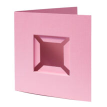 Díszkártya 3D rózsaszín