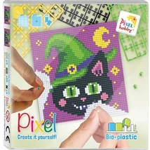 Pixel szett 4 alaplapos - Halloween macska
