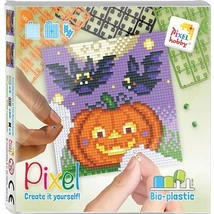 Pixel szett 4 alaplapos - Halloween tök