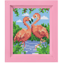 Pixel készlet - Flamingo pár (dzsungel)