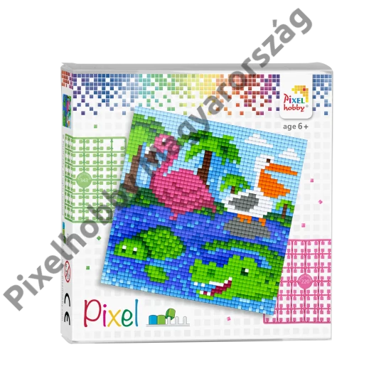 Pixel szett 4 alaplapos - vízi állatok