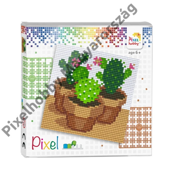 Pixel szett 4 alaplapos - Kaktusz