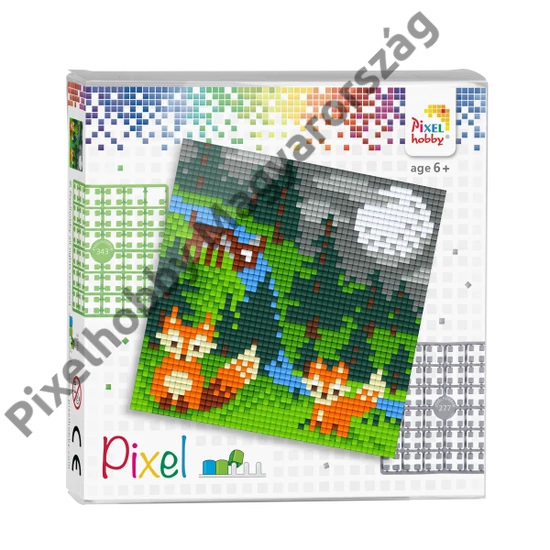 Pixel szett 4 alaplapos - Rókák