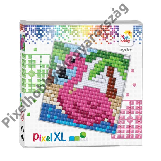 Pixel XL szett - Flamingó (12x 12 cm)