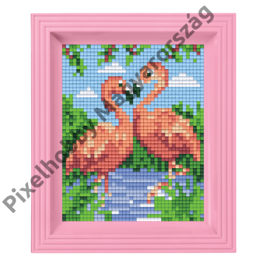 Pixel készlet - Flamingo pár (dzsungel)