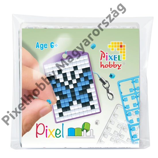 Kulcstartó szett (kulcstartó alaplap + 3 szín) kék pillangó