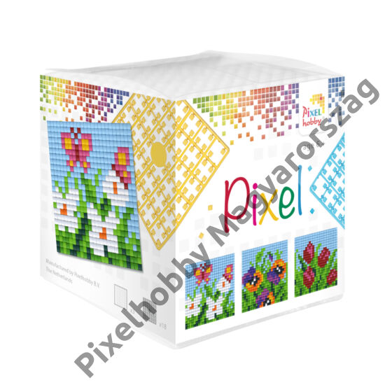 Pixel Kocka - Tavaszi virágok